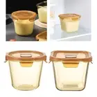 Glass Yogurt Container Oat Containers Airtight with Vent Lid Cereal Container
