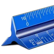 Architectural Scale Ruler, 12' Imperial Architect Scale, Aluminum Engineer Scale