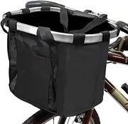 Scooter Basket - Handheld Folding Shopping Bag - Waterproof Bike Basket with Handle for Small Pets, Commuting, Shopping, Picnic