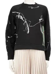 Black Paint Splatter Sweater