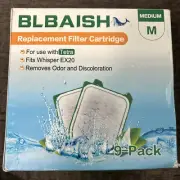 BLBAISH 9 Pack Medium Fish Tank Filter Cartridges For Tetra + Fits Whisper EX20