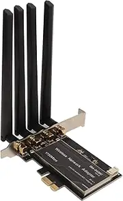 POENVFPO PCI Express Network Card 1750Mbps 4 Antennas BT 4.1 Suitable for Win OS Plug and Play