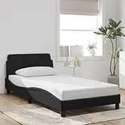 Bed Furniture Bed Frame Without Mattress Black 107x203 cm King Single Velvet