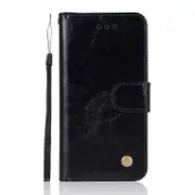 For Iphone 6 Plus / 6S Plus Flip Pu Leather Case With Holder and Card Slots and Wallet and Lanyard(Black)