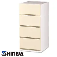 在飛比找蝦皮商城優惠-日本品牌 SHINWA 伸和 四層收納櫃 寬35cm 米白色