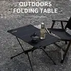 BBQ Picnic Hiking Table Foldable Camping Furniture Desk (Black)