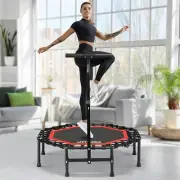 50 Foldable Mini Trampoline Rebounder,Fitness Trampolines,T Shape Adjustable Foa