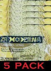 5x La Moderna ALPHABETS Pasta Noodles Durum Wheat Macaroni 7 Oz Bag - 5 PACK