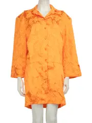 Orange Patterned Mini Dress