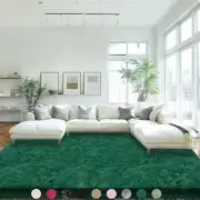 Area Rugs 9x12 Living Room, Large Fluffy Area Rugs for 9ft x 12ft Dark Green