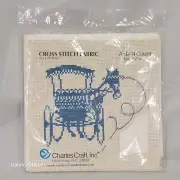 14 Count White Aida Cloth Charles Craft 12”x18”
