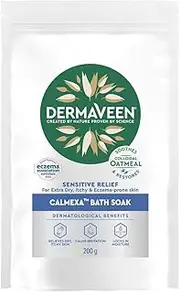 DermaVeen Sensitive Relief Calmexa Bath Soak 200g | Free From Fragrances,Parabens, Lanolin, Soap,Artificial Colours & Dyes, Alcohol (Ethanol), Sulphates (SLS & SLES) | Relieves Dry, Itchy Skin, Calms Irritation