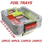 Aluminum Foil Trays BBQ Disposable Roasting Takeaway Oven Baking Party Container