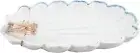 Mud Pie Ruffled Sea Shell Platter; Platter 17" x 11" | Toothpick 3"