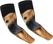 [FHEDVBN] golden retriever Arm Sleeves Compression Arm Covers for Men Women Outdoor Sun Sleeves Cooling Sports Sleeve, Black