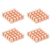 4 Pcs Copper Heatsink 17x17x5mm, Heat Sink Cooler Radiator for Raspberry Pi