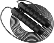 Skipping Rope,Jump Rope Tangle-free Adjustable Rope with Rapid Ball Bearings and Soft Foam Handle for Fitness Workouts Fat Burning Exercises Boxing