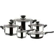 MAGEFESA 01bxfamily10 10-piece Family Stainless Steel Cookware Set