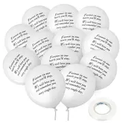 50 Pcs Funeral Memorial Balloons White Remembrance Balloons to Release in Sky