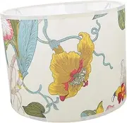 Color Fabric lampshade Small Floral Lampshade Drum Lamp Shades Floral Modern Lamp Shade Small lamp Shades Fabric Table Light Shades Drum Lampshade Small lampshade Metal Desk lamp/1014