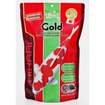 Hikari Gold Large 500g - Growth & Color Enhancing Koi Fish Food 5mm Pellets