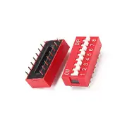 20PCS Slide Type Switch Module 2.54mm 8-Bit 8 Position Way DIP Red Pitch