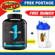 Rule 1 R1 Whey Blend 5lb - Chocolate - Free Shaker + Postage