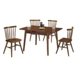 柏蒂家居-卡梅隆4.3尺伸縮實木餐桌椅組(一桌四椅)-102~129X80X75CM