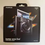 NEW RARE FUJIFILM INSTAX WIDE EVO Hybrid Instant Film Camera (Black) f/Japan