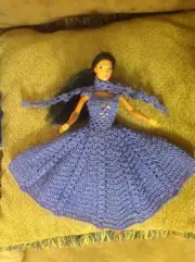 Crochet Doll Dress Crochet Doll Gown For 11-1/2 Inch Dolls Such As Barbie Purple