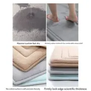 Premium Coral Fleece Bath Mat 40 x 60 cm Non Slip Absorbent Shower Mat for Home