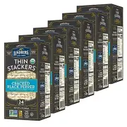 Lundberg Organic Thin Stackers Cracked Black Pepper Thin Rice Cakes Gluten-Fr...