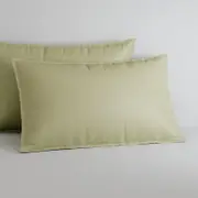 Sheridan Bayley Washed Percale Pillowcase Pair in Soft Fern Size: Standard Material: Cotton @Sheridan Rewards