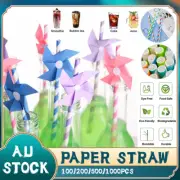 Up to 1000x Disposable Paper Straw 6MM Drinking Straw Drink Party Bulk VIC
