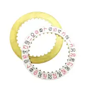 For 2824 Movement Calendar Date Disc Retro Watch Date Day Wheel Disc Bezel Ring