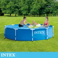在飛比找momo購物網優惠-【INTEX】簡易裝圓形框架游泳池305x76cm 4485