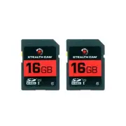 Stealth Cam 16GB SD Card 2 Pack High Speed Data Transfer for Trail Cameras