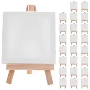 24Set Artists 5 Inch Easel +3 Inch X3 Inch Canvas Set Painting Craft DIY4910