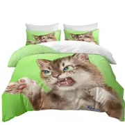 Cats Cool Art Drawings the Attacker Kitten Quilt Cover