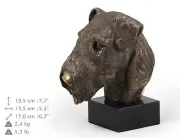 Airedale Terrier, dog bust marble statue, ArtDog Limited Edition, AU