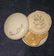 Oscar de la Renta Savon Perfumed Sealed Soap & Dish 3.5 oz Paris Vintage 1982