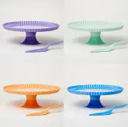 Barel Deluxe Melamine Cake Stand & FREE Matching Knife-Server! 6 Colour Options!