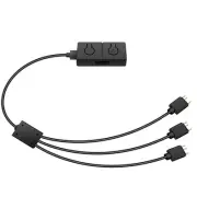 5V/3pin ADD-RGB to 12V/4PIN Adapter with 3-Way Splitter 5V ARGB to 12V RGB2741