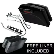 Saddlebag 6x9" Speaker Lid & Conversion Bracket Kit Fit For Harley Softail 84-17