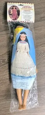 Vintage Fibre Craft Doll And Crochet Pattern 3202 Princess 14.5" Sealed New