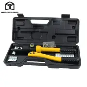 Hydraulic Wire Crimping Tool Cable Lug Terminal Crimper YQK-120 12T W/ 8 Dies