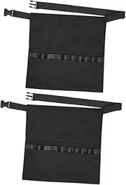 LOORGVEL 2pcs Barber Waist Bag Hair Tool Belt Bag Hairdressing Tools Bag Barber Belt Bag Hair Stylist Bag Restaurant Waitress Accessories Hairstylist Belt Salon Tool Bag Fabric Black