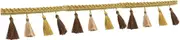 STARTIST Tassel Lace Trim Polyester Tassel Crafts Accessories Long Fringe Trim Polyester Fringe for Curtain Home Decoration Lampshade, Gold
