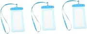 jojofuny 3pcs Waterproof Phone Pouch Holder Lanyard Marine Mini Protector Mate Portable Money Wet Floating Pool Swim Dry Bank Impermeable Charger Bag Duffle Outdoor