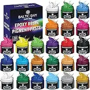 24 Pigment Pastes for Epoxy Resin Jars Set - Thick Opaque Dye - Solid Color Mica Powder Paste, 120g, B-7241